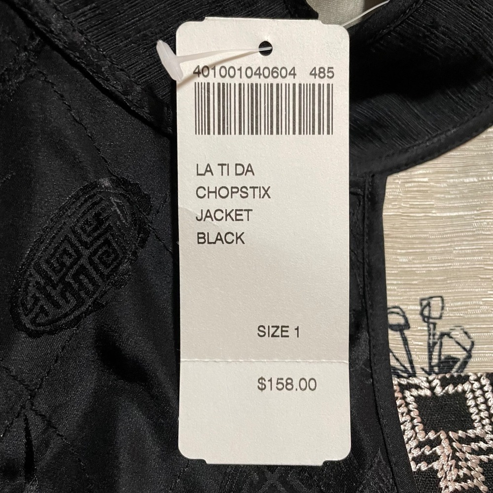 NEW Chicos Linen Silk Patchwork Jacket Safari Gir… - image 9